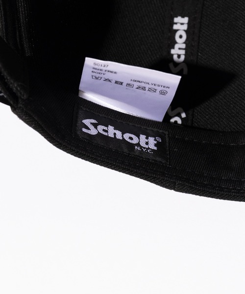 schott（ショット）の「【SCHOTT】COTTON PRINT 5P CAP CBS（キャップ・メンズ・ブラック・FREE）」の2枚目の写真