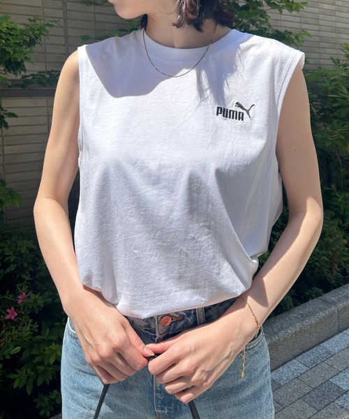 PUMA(プーマ)の「【PUMA】ESS NO.1 ロゴSL Tシャツ(Tシャツ/カットソー・レディース・ホワイト/ブラック・M/L/XL/XXL)」の3枚目の写真