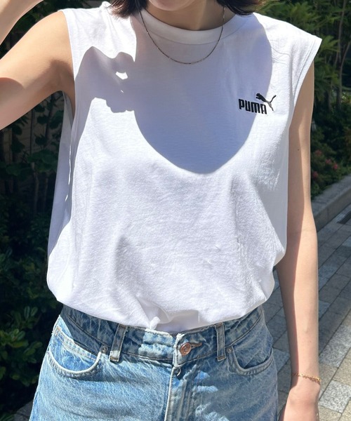 PUMA(プーマ)の「【PUMA】ESS NO.1 ロゴSL Tシャツ(Tシャツ/カットソー・レディース・ホワイト/ブラック・M/L/XL/XXL)」の4枚目の写真