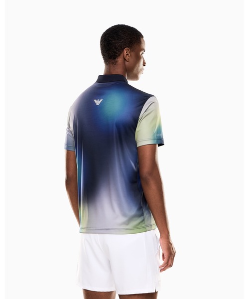EMPORIO ARMANI EA7（エンポリオアルマーニイーエーセブン）の「【エンポリオ アルマーニ EA7】Tennis Pro ポロシャツ VENTUS7テクニカルファブリック プリント（ポロシャツ・メンズ・ネイビー/ダルブルー系/グリーン・LARGE/MEDIUM/SMALL/X-LARGE/X-SMALL/XX-LARGE）」の6枚目の写真