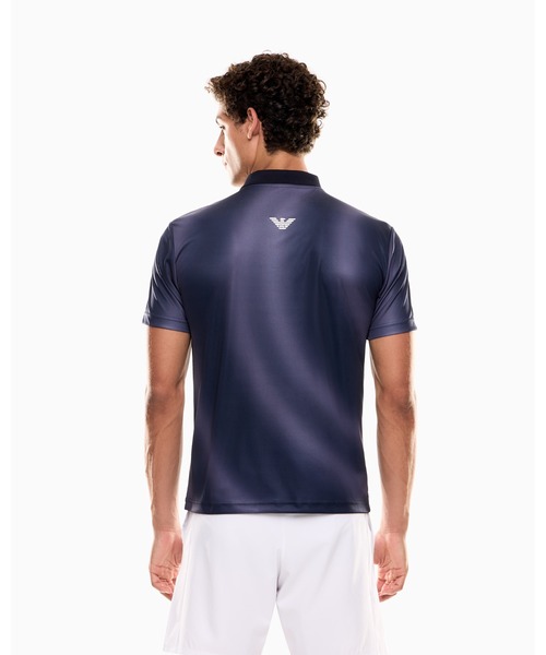 EMPORIO ARMANI EA7（エンポリオアルマーニイーエーセブン）の「【エンポリオ アルマーニ EA7】Tennis Pro ポロシャツ VENTUS7テクニカルファブリック プリント（ポロシャツ・メンズ・ネイビー/ダルブルー系/グリーン・LARGE/MEDIUM/SMALL/X-LARGE/X-SMALL/XX-LARGE）」の9枚目の写真