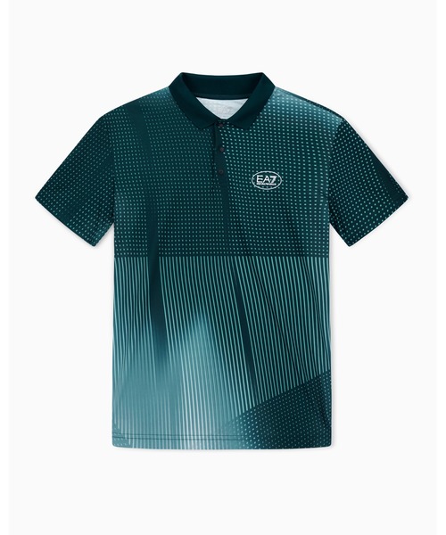 EMPORIO ARMANI EA7（エンポリオアルマーニイーエーセブン）の「【エンポリオ アルマーニ EA7】Tennis Pro ポロシャツ VENTUS7テクニカルファブリック プリント（ポロシャツ・メンズ・ネイビー/ダルブルー系/グリーン・LARGE/MEDIUM/SMALL/X-LARGE/X-SMALL/XX-LARGE）」の12枚目の写真