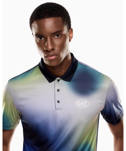 EMPORIO ARMANI EA7（エンポリオアルマーニイーエーセブン）の「【エンポリオ アルマーニ EA7】Tennis Pro ポロシャツ VENTUS7テクニカルファブリック プリント（ポロシャツ・メンズ・ネイビー/ダルブルー系/グリーン・LARGE/MEDIUM/SMALL/X-LARGE/X-SMALL/XX-LARGE）」の7枚目の写真
