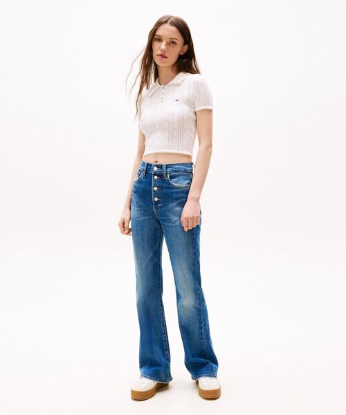 tommy jeans(トミー ジーンズ)の「ポインテルポロセーター(ニット/セーター・レディース・ブラック/ホワイト・MEDIUM/SMALL/X-SMALL)」の7枚目の写真