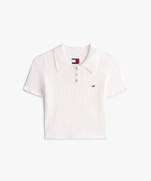 tommy jeans(トミー ジーンズ)の「ポインテルポロセーター(ニット/セーター・レディース・ブラック/ホワイト・MEDIUM/SMALL/X-SMALL)」の9枚目の写真