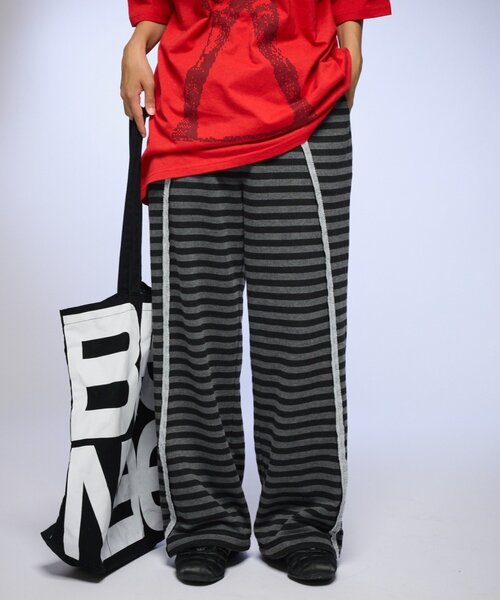 ODD STUDIO（オッドスタジオ）の「【OddStudio】ピグメントバックダメージロゴスウェットパンツ（スウェットパンツ・レディース・ピンク/ブラウン/ブラック・MEDIUM/LARGE）」の8枚目の写真