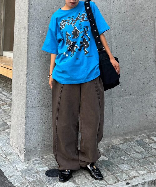 ODD STUDIO（オッドスタジオ）の「【OddStudio】ピグメントバックダメージロゴスウェットパンツ（スウェットパンツ・レディース・ピンク/ブラウン/ブラック・MEDIUM/LARGE）」の15枚目の写真