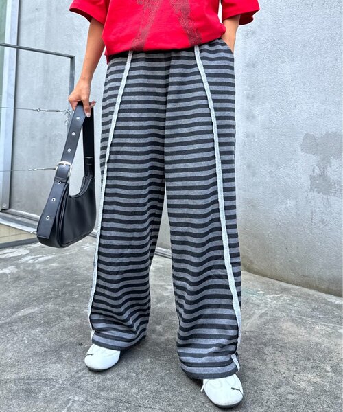 ODD STUDIO（オッドスタジオ）の「【OddStudio】ピグメントバックダメージロゴスウェットパンツ（スウェットパンツ・レディース・ピンク/ブラウン/ブラック・MEDIUM/LARGE）」の20枚目の写真