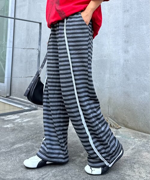 ODD STUDIO（オッドスタジオ）の「【OddStudio】ピグメントバックダメージロゴスウェットパンツ（スウェットパンツ・レディース・ピンク/ブラウン/ブラック・MEDIUM/LARGE）」の21枚目の写真