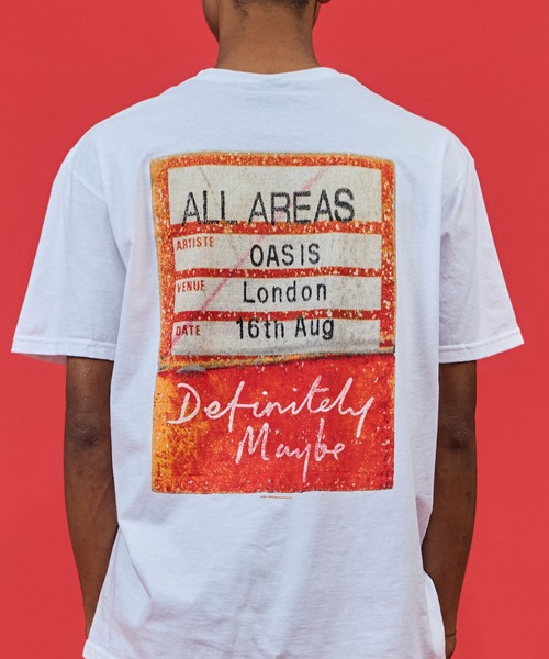MUSIC TEE(ミュージックティー)の「OASIS “DEFINITELY MAYBE AAA PASS” - オアシス "ディフィニトリー メイビー トリプル エー パス”(Tシャツ/カットソー・メンズ・ブラック/ホワイト・X-LARGE/LARGE/MEDIUM)」の3枚目の写真
