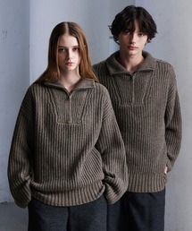 CLEL | 【CLEL】Volume Melange Half-Zip Knit (2025ver.) / ボリュームメランジハーフジップニット 2025ver.(ニット/セーター)