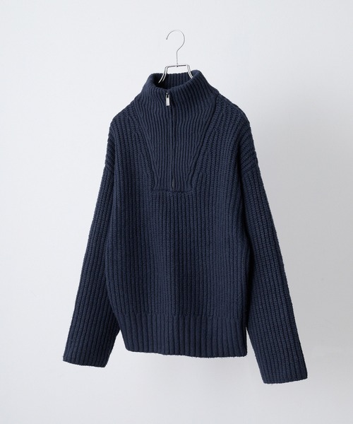 CLEL】Volume Melange Half-Zip Knit (2025ver.) / ボリュームメランジ
