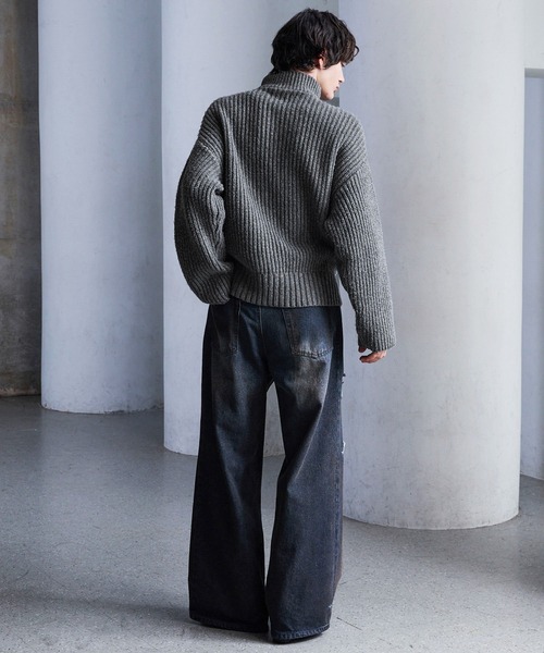 CLEL】Volume Melange Half-Zip Knit (2025ver.) / ボリュームメランジ