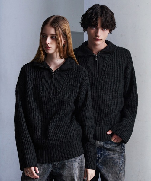 CLEL】Volume Melange Half-Zip Knit (2025ver.) / ボリュームメランジ