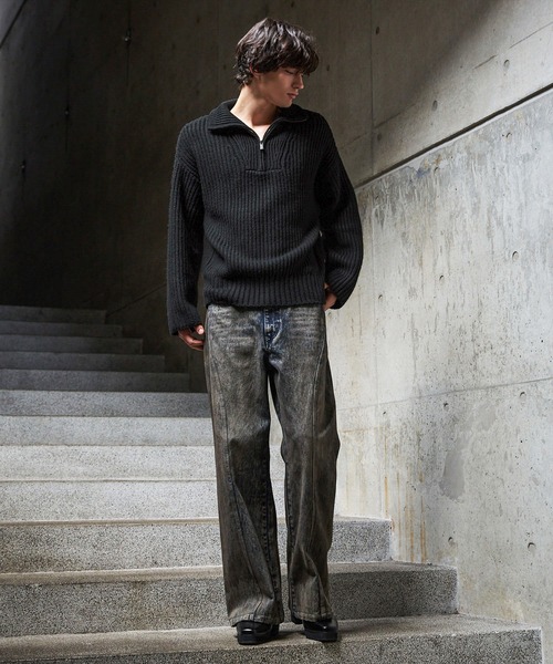 CLEL】Volume Melange Half-Zip Knit (2025ver.) / ボリュームメランジ