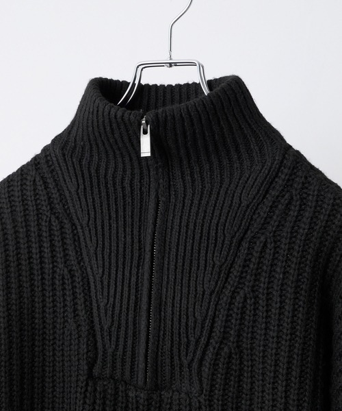 CLEL】Volume Melange Half-Zip Knit (2025ver.) / ボリューム