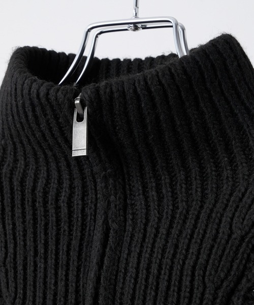 CLEL（クレイル）の「【CLEL】Volume Melange Half-Zip Knit (2025ver.) / ボリュームメランジハーフジップニット 2025ver.（ニット/セーター・メンズ・アッシュブラウン/ネイビー/ブラック/チャコールグレー・L/M/S/XS）」の8枚目の写真