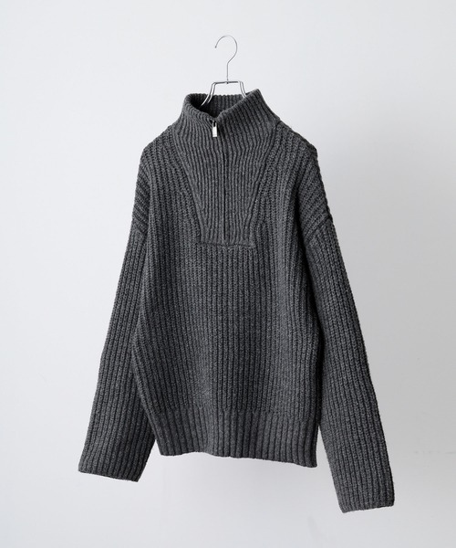 CLEL】Volume Melange Half-Zip Knit (2025ver.) / ボリュームメランジ