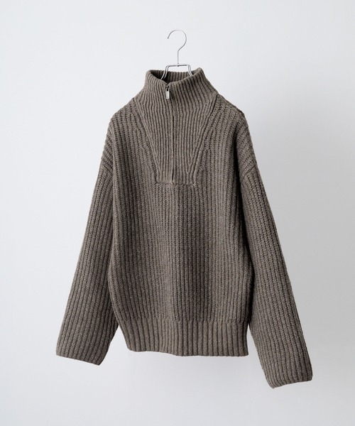 CLEL】Volume Melange Half-Zip Knit (2025ver.) / ボリューム