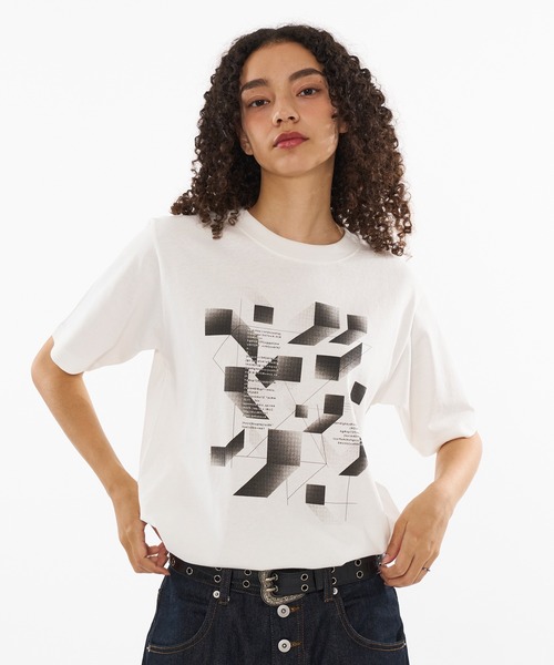 Drawer　別注Tシャツ NECK JACQUARD LOGO TEE/ネックジャガードロゴTシャツ｜MEN