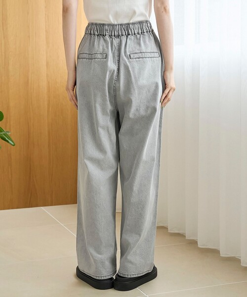 coen（コーエン）の「【再入荷・新色/WEB限定カラーあり】コットンレーヨンデニムワイドパンツ（Youtube紹介アイテム）（デニムパンツ・レディース・コバルトブルー/ネイビー/ライトグレー/ベージュ/ロイヤルブルー・M/L）」の20枚目の写真