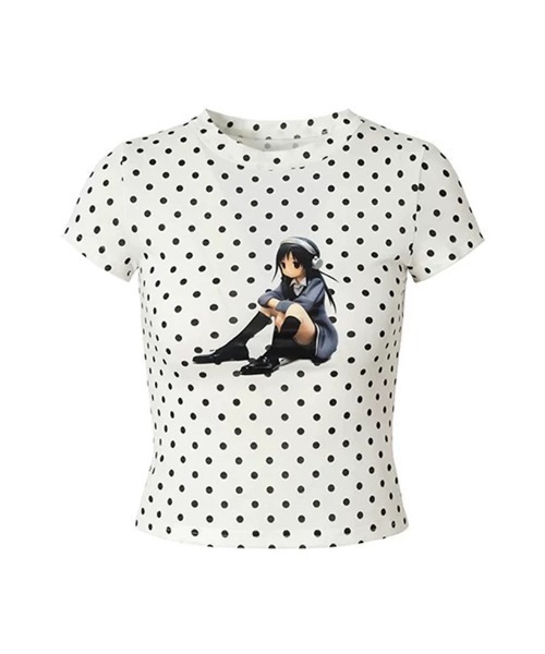 セール】Dot Anime Cropped Tee／静かな存在感をまとうY2Kガール