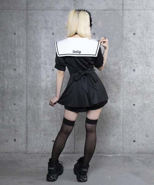 お取り置きです／アドミラル　トップスとショートパンツセット セーラー衿トップス＋ショートパンツセットアップ（セットアップ