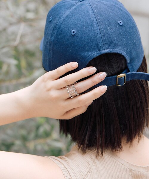 ear PAPILLONNER(イアパピヨネ)の「クリアビーズクロシェリング(リング・レディース・シルバー/ゴールド・FREE)」の8枚目の写真