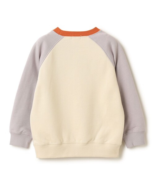 BEAMS mini（ビームスミニ）の「ラグラン スマイル プルオーバー 2025FW（90～140cm）（スウェット・キッズ・ホワイト系その他5/ライトグレー/オリーブ・90/100/110/120/130/140）」の18枚目の写真