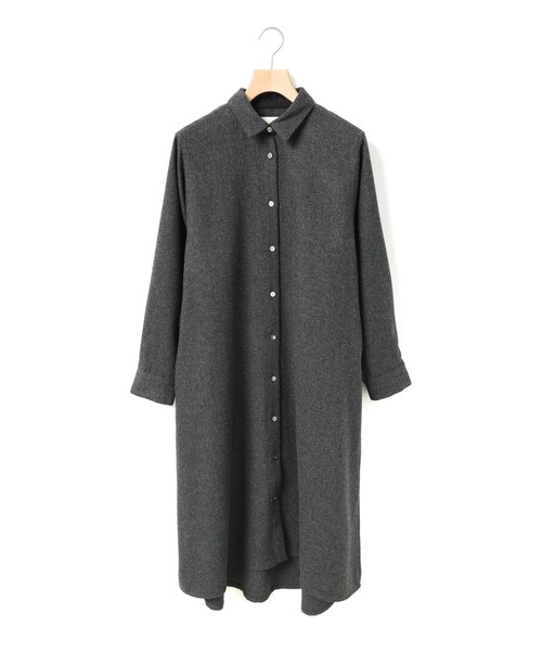 MidiUmi（ミディウミ）の「MidiUmi コートワンピース（ワンピース・レディース・ブラウン/ライトグレー/チャコールグレー/グレー系その他2・FREE）」の2枚目の写真