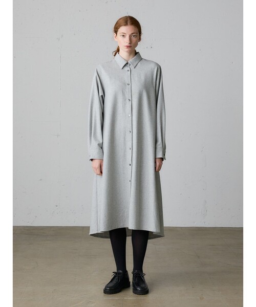 MidiUmi（ミディウミ）の「MidiUmi コートワンピース（ワンピース・レディース・ブラウン/ライトグレー/チャコールグレー/グレー系その他2・FREE）」の3枚目の写真