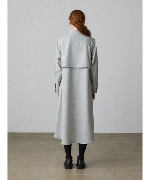 MidiUmi（ミディウミ）の「MidiUmi コートワンピース（ワンピース・レディース・ブラウン/ライトグレー/チャコールグレー/グレー系その他2・FREE）」の12枚目の写真