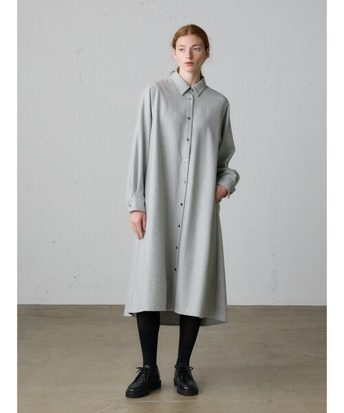 MidiUmi（ミディウミ）の「MidiUmi コートワンピース（ワンピース・レディース・ブラウン/ライトグレー/チャコールグレー/グレー系その他2・FREE）」の14枚目の写真
