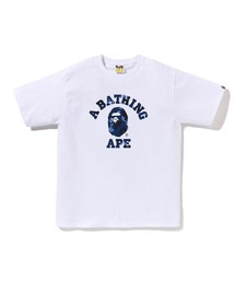 A BATHING APE ネイビー マフラー ロゴプリント　迷彩 A BATHING APE ネイビー マフラー ロゴプリント 迷彩 A BATHING