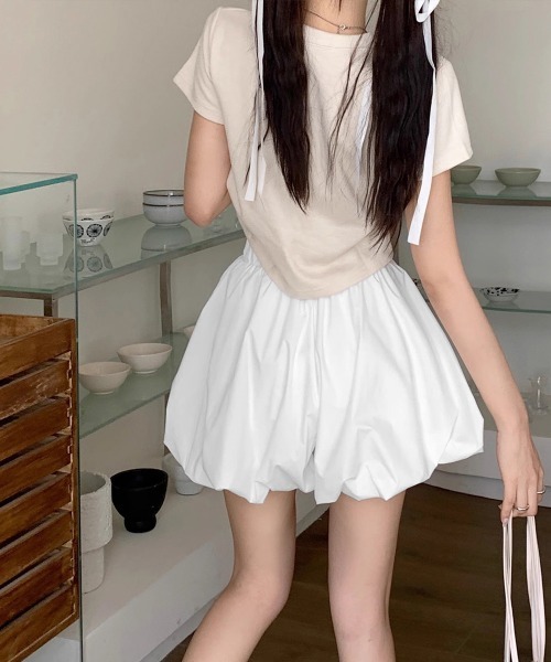 Miniministore(ミニミニストア)の「バルーンキュロット レディースショーパン(スウェットパンツ・レディース・ライトベージュ/ブラック/ホワイト・FREE)」の9枚目の写真