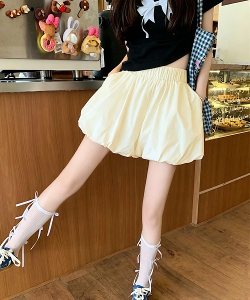 Miniministore(ミニミニストア)の「バルーンキュロット レディースショーパン(スウェットパンツ・レディース・ライトベージュ/ブラック/ホワイト・FREE)」の14枚目の写真
