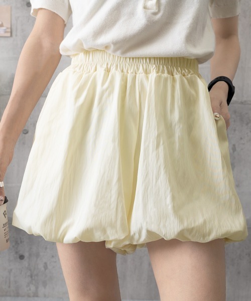 Miniministore(ミニミニストア)の「バルーンキュロット レディースショーパン(スウェットパンツ・レディース・ライトベージュ/ブラック/ホワイト・FREE)」の16枚目の写真