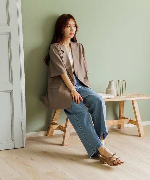 mysty woman（ミスティウーマン）の「シアーキリカエテレコタンク 581420（タンクトップ・レディース・ブラック/アイボリー/ボルドー・FREE）」の18枚目の写真