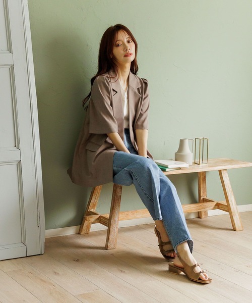 mysty woman（ミスティウーマン）の「シアーキリカエテレコタンク 581420（タンクトップ・レディース・ブラック/アイボリー/ボルドー・FREE）」の19枚目の写真