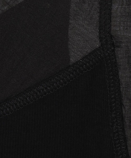 mysty woman（ミスティウーマン）の「シアーキリカエテレコタンク 581420（タンクトップ・レディース・ブラック/アイボリー/ボルドー・FREE）」の5枚目の写真