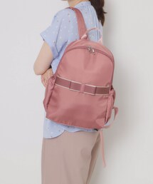 ◆【A4対応／6ポケット】リボンモチーフリュック