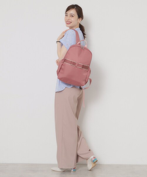 ITS'DEMO（イッツデモ）の「◆【A4対応／6ポケット】リボンモチーフリュック（バックパック/リュック・レディース・ピンク系/ベージュ/ブラック・00）」の17枚目の写真