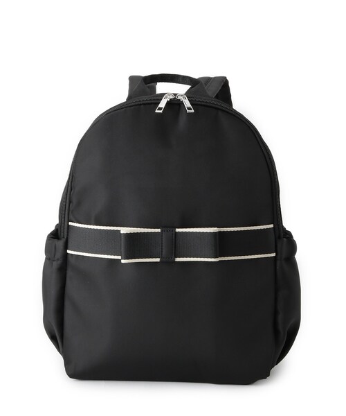 ITS'DEMO（イッツデモ）の「◆【A4対応／6ポケット】リボンモチーフリュック（バックパック/リュック・レディース・ピンク系/ベージュ/ブラック・00）」の4枚目の写真