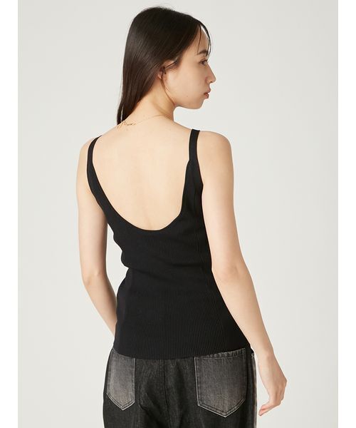 FRAY I.D（フレイアイディー）の「カップインアメスリリブニットタンク（タンクトップ・レディース・ブラック/ベージュ/マルチ・F）」の6枚目の写真