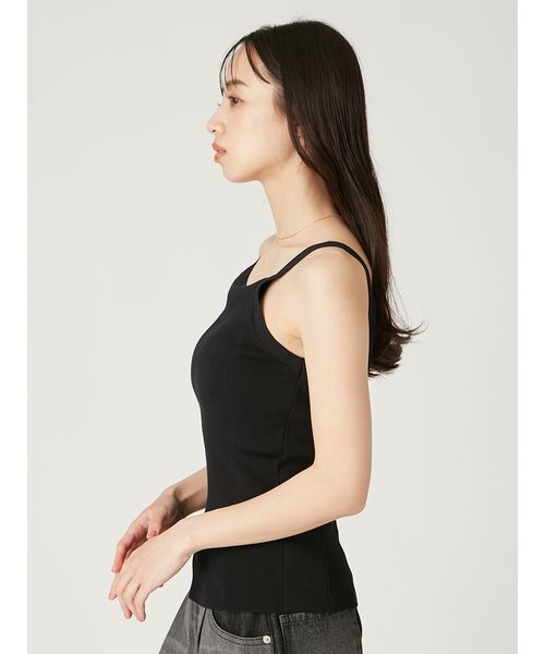 FRAY I.D（フレイアイディー）の「カップインアメスリリブニットタンク（タンクトップ・レディース・ブラック/ベージュ/マルチ・F）」の7枚目の写真