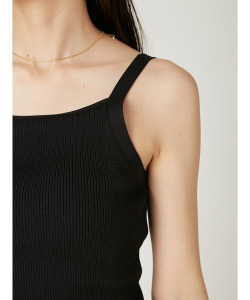 FRAY I.D（フレイアイディー）の「カップインアメスリリブニットタンク（タンクトップ・レディース・ブラック/ベージュ/マルチ・F）」の9枚目の写真