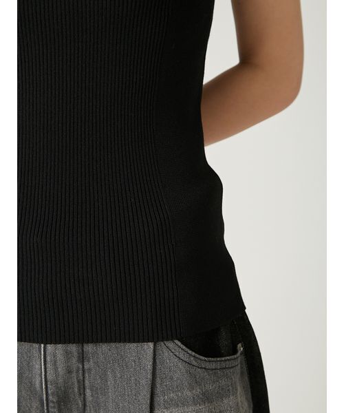 FRAY I.D（フレイアイディー）の「カップインアメスリリブニットタンク（タンクトップ・レディース・ブラック/ベージュ/マルチ・F）」の10枚目の写真