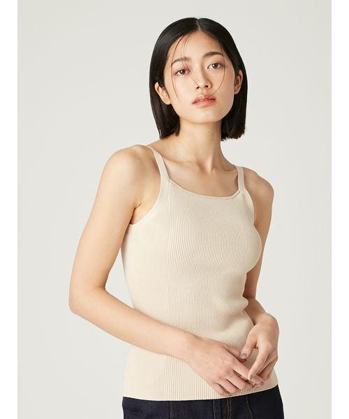FRAY I.D（フレイアイディー）の「カップインアメスリリブニットタンク（タンクトップ・レディース・ブラック/ベージュ/マルチ・F）」の16枚目の写真