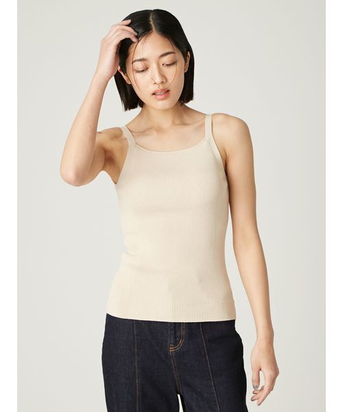 FRAY I.D（フレイアイディー）の「カップインアメスリリブニットタンク（タンクトップ・レディース・ブラック/ベージュ/マルチ・F）」の17枚目の写真