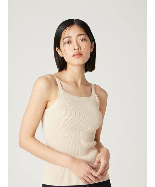 FRAY I.D（フレイアイディー）の「カップインアメスリリブニットタンク（タンクトップ・レディース・ブラック/ベージュ/マルチ・F）」の18枚目の写真